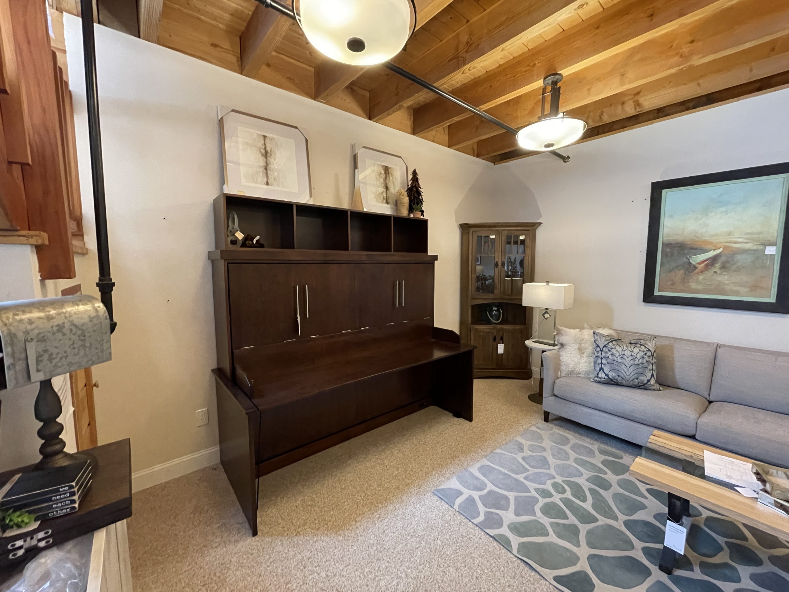 horizontal murphy bed with desk