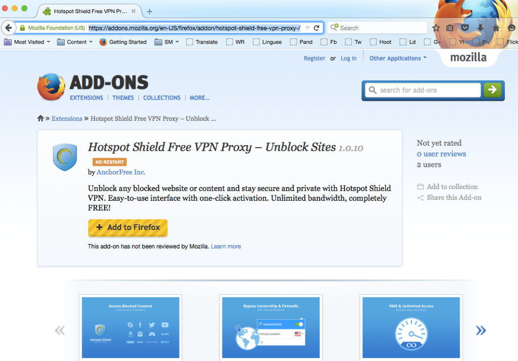 hotspot shield extension