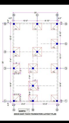 house column layout plan