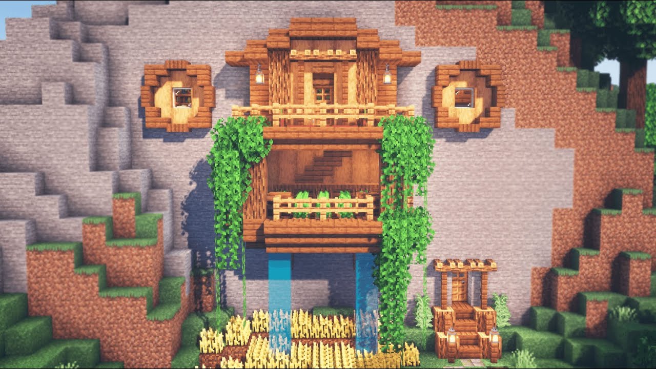 house inside a mountain minecraft