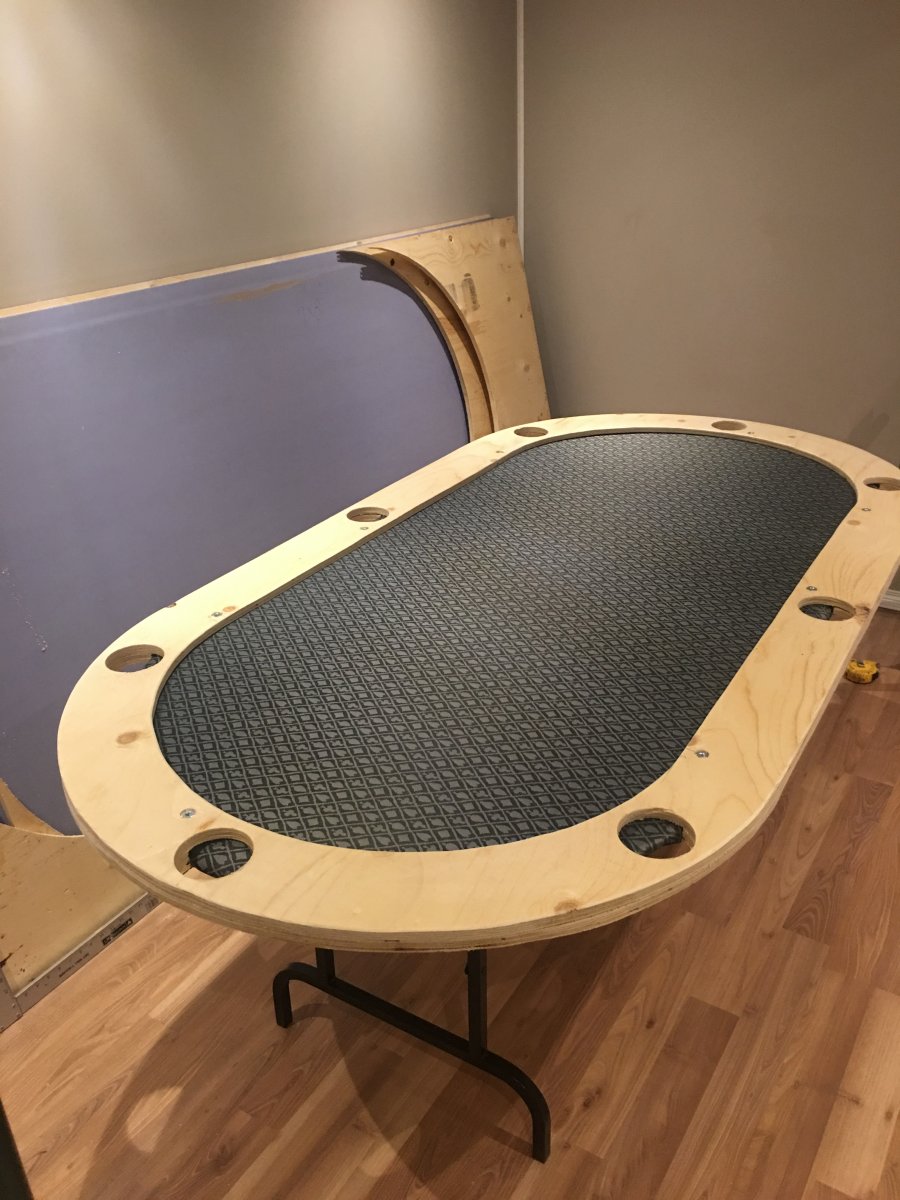 how to build a poker table with cup holders