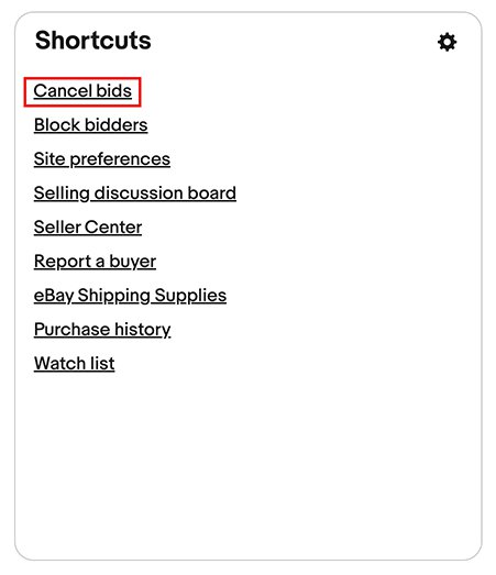 how to cancel a bid on ebay