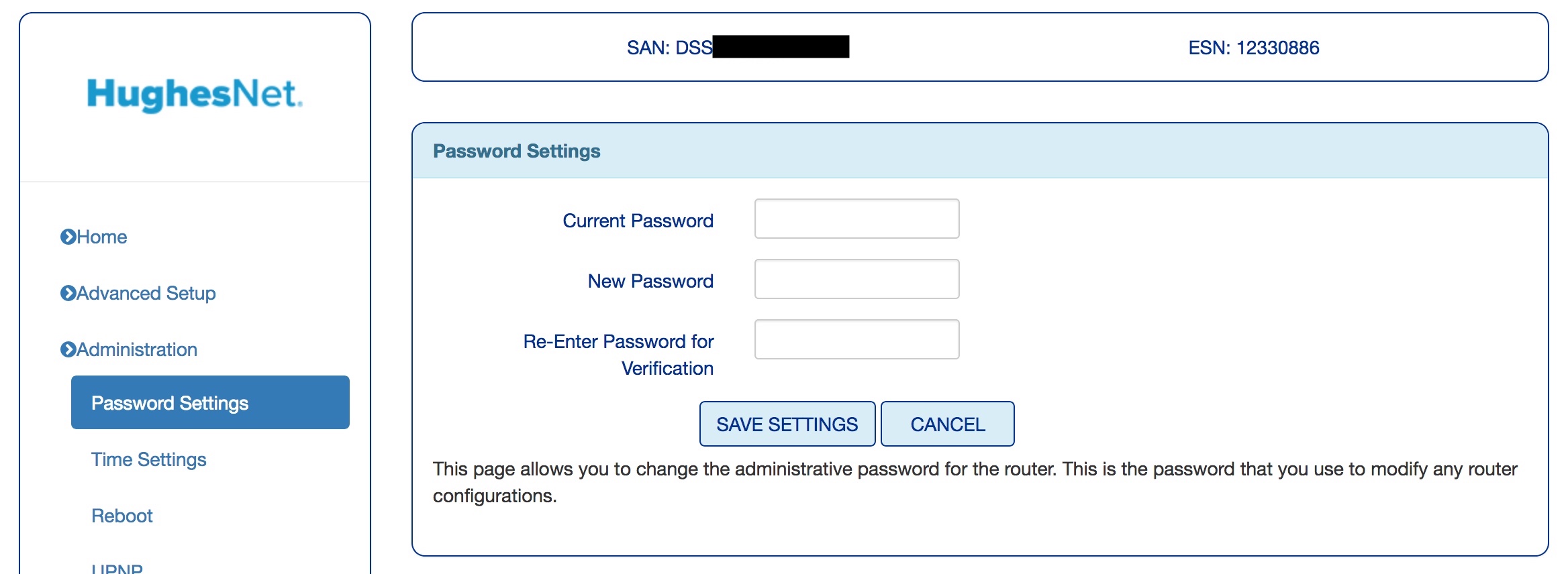 how to change hughesnet wifi password