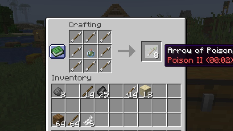 how to craft an arrow on minecraft