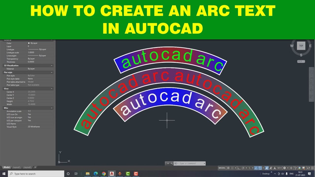 how to curve text in autocad 2023