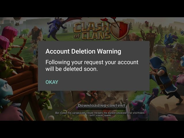 how to delete clash of clans account