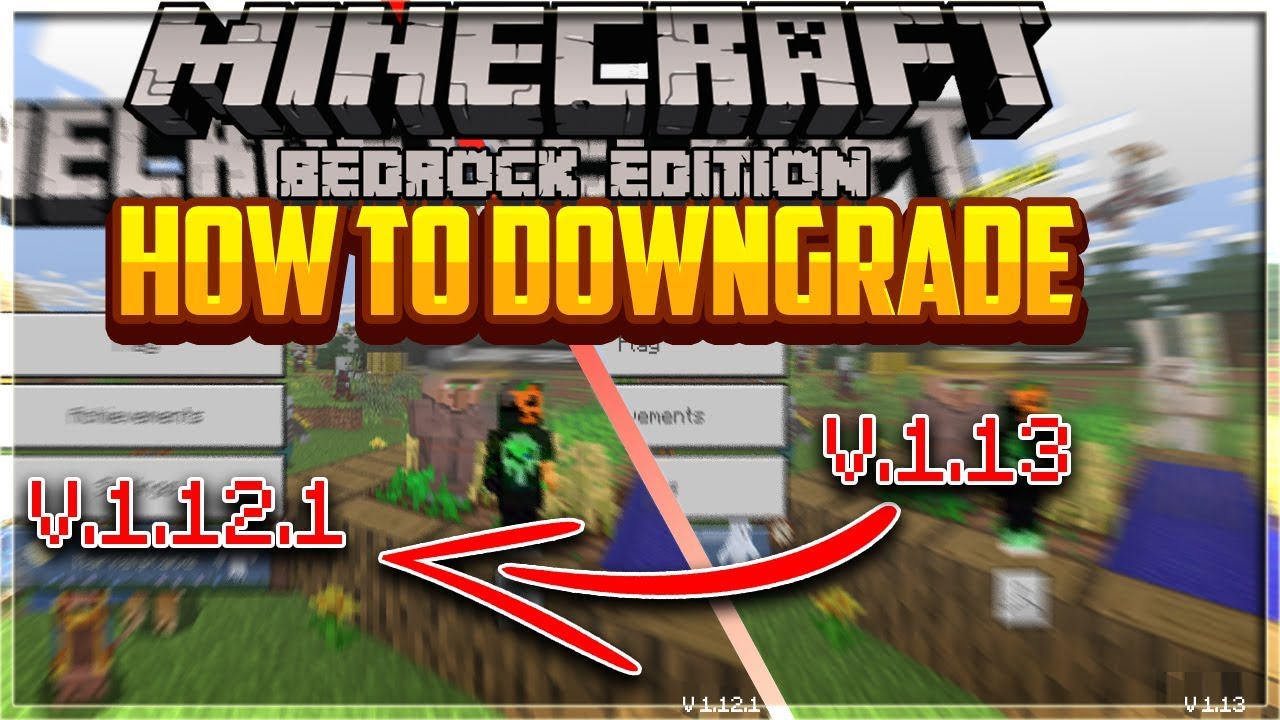 how to downgrade minecraft pe