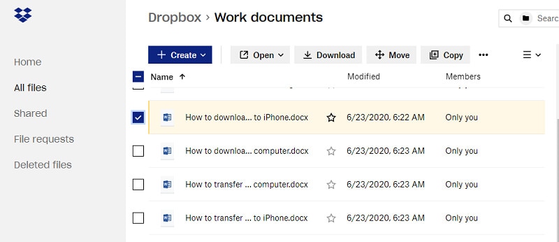 how to download from dropbox