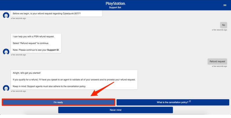 how to get playstation store refund