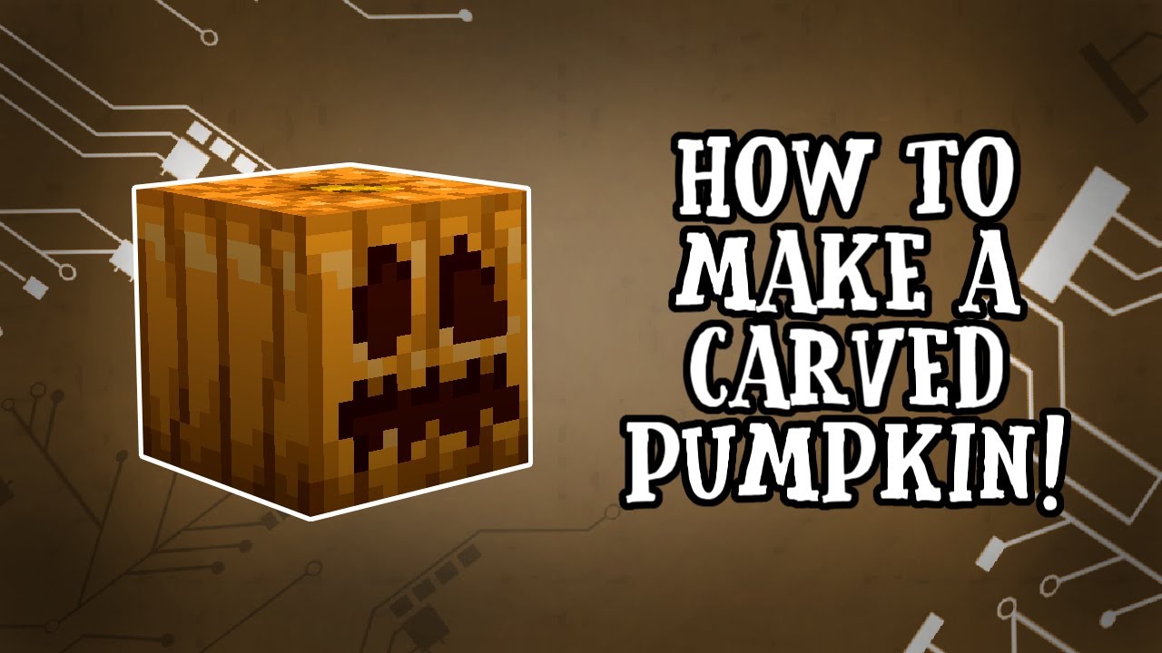 how to make carved pumpkin minecraft