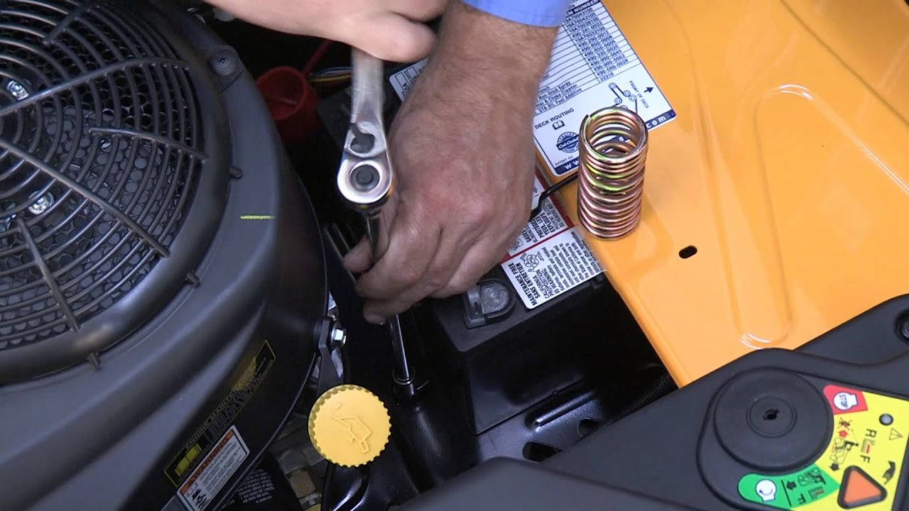 how to remove battery from cub cadet riding mower