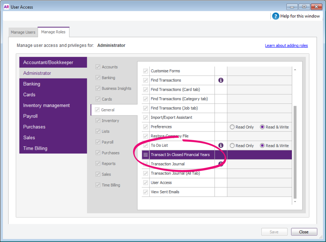 how to roll over myob