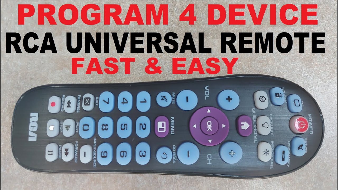 how to set universal remote rca