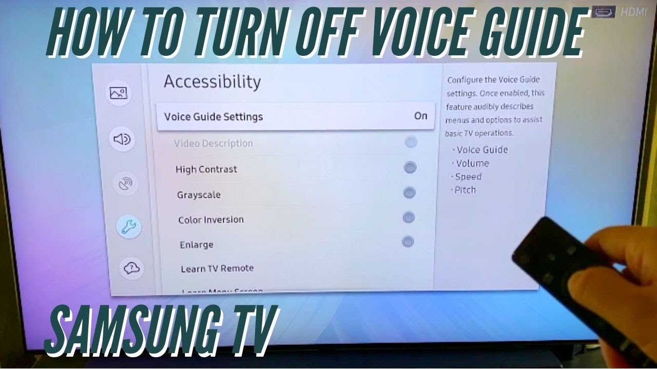 how to turn off the voice on a samsung tv