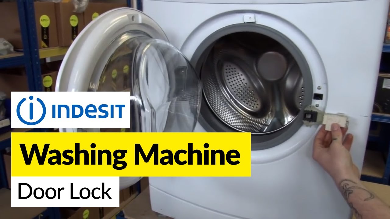 how to unlock indesit washing machine door