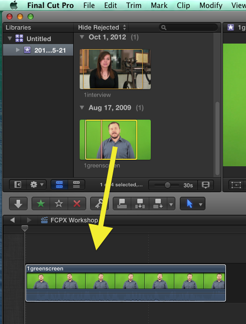 how to use green screen in final cut pro