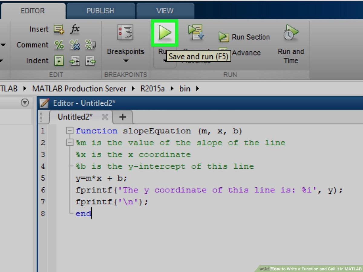 how to write a function matlab