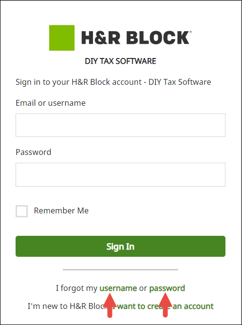 h&r block login