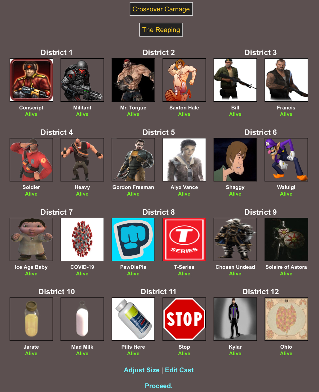 hunger games simulator game