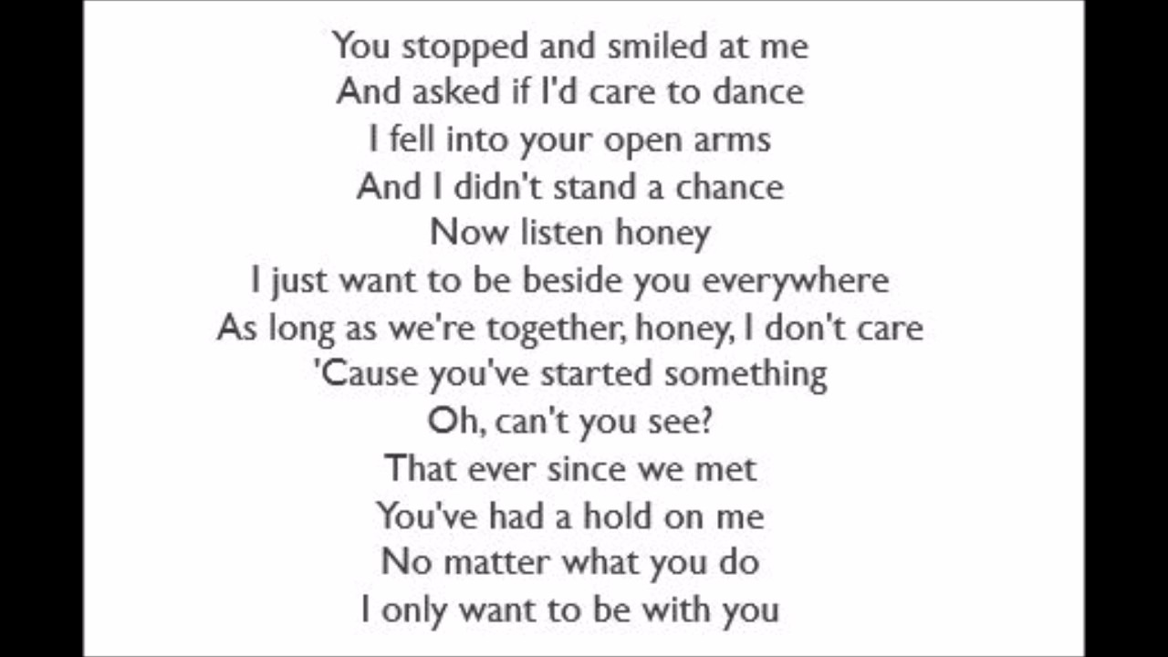 i really want to be with you lyrics