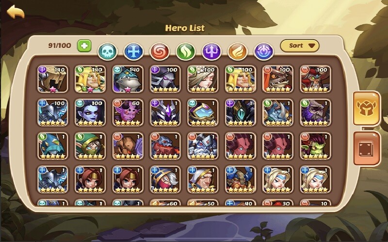 idle heroes team planner