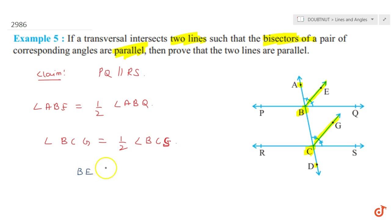 if a transversal