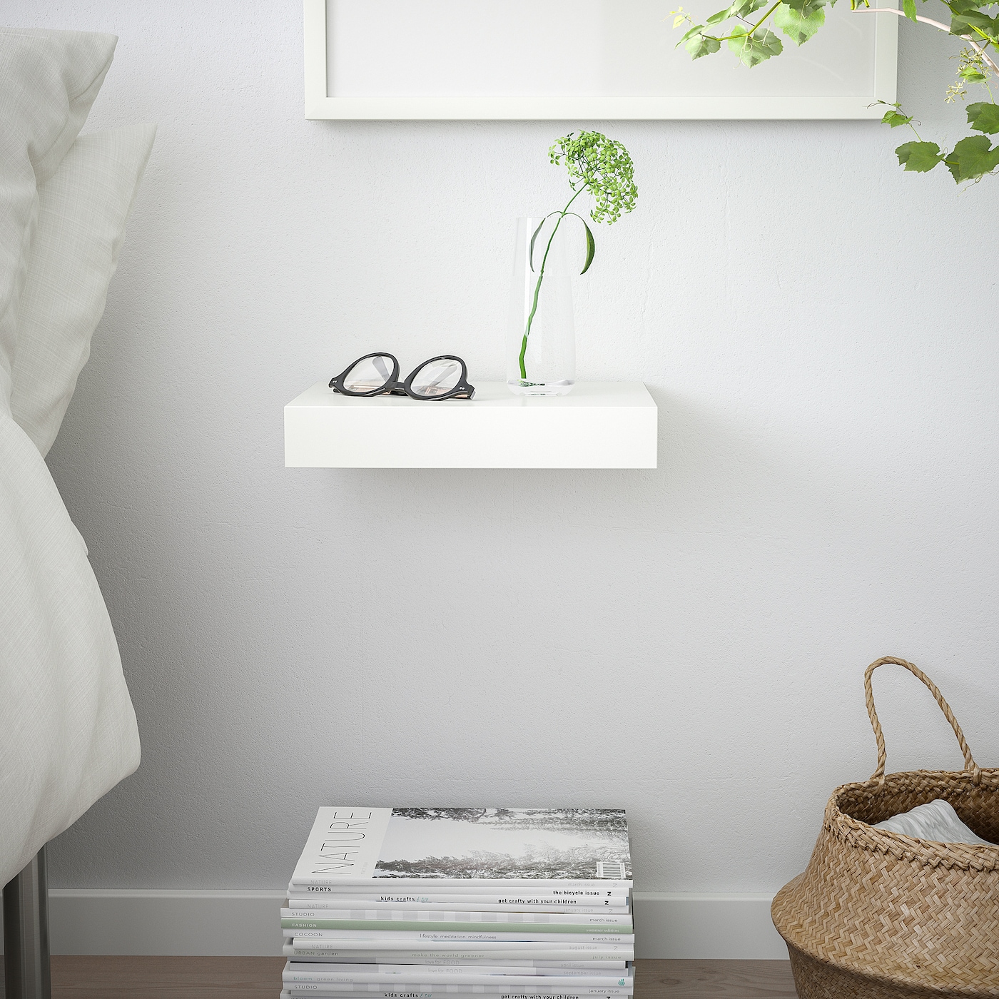 ikea shelves wall white