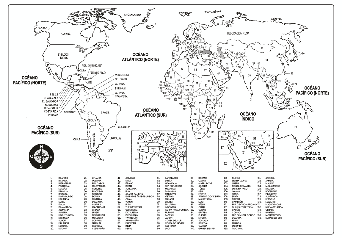 imagen de planisferio para imprimir