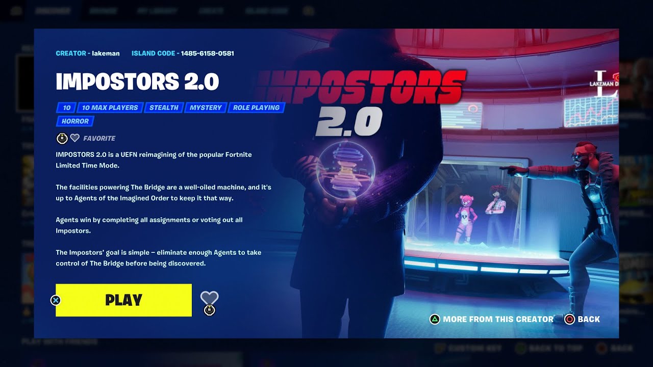 imposters fortnite code