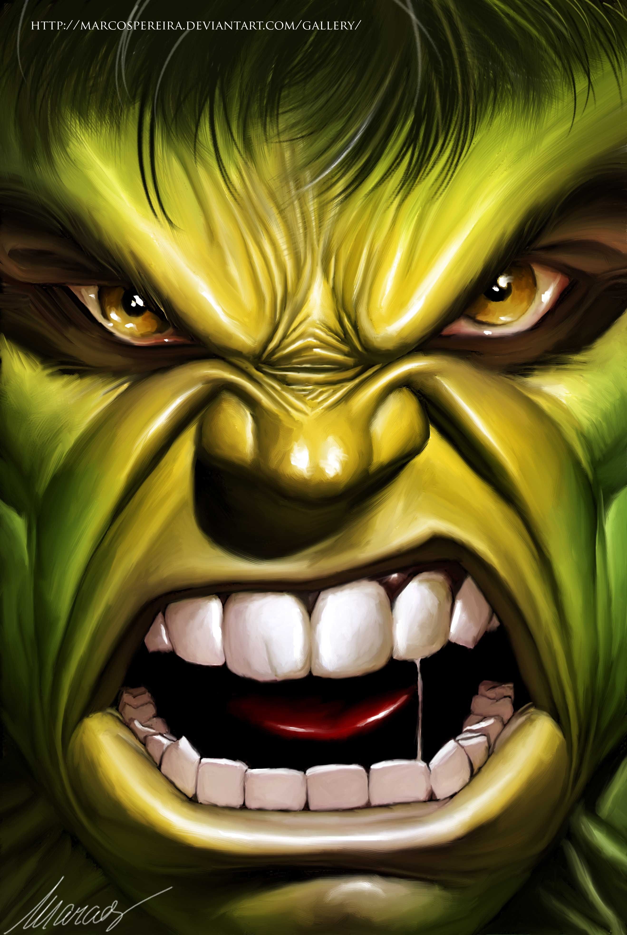 incredible hulk face