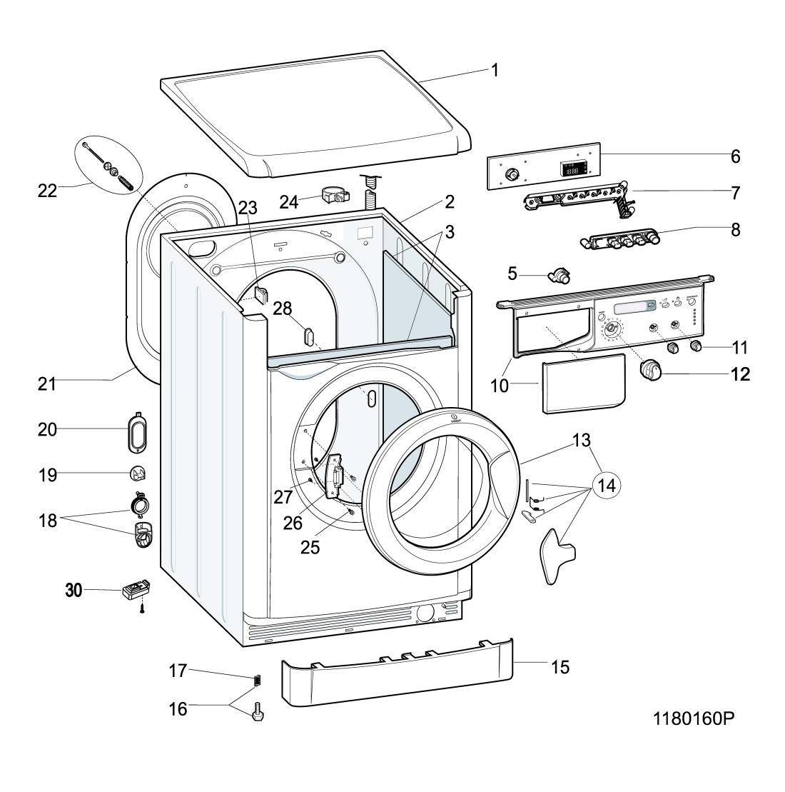 indesit washing machine parts