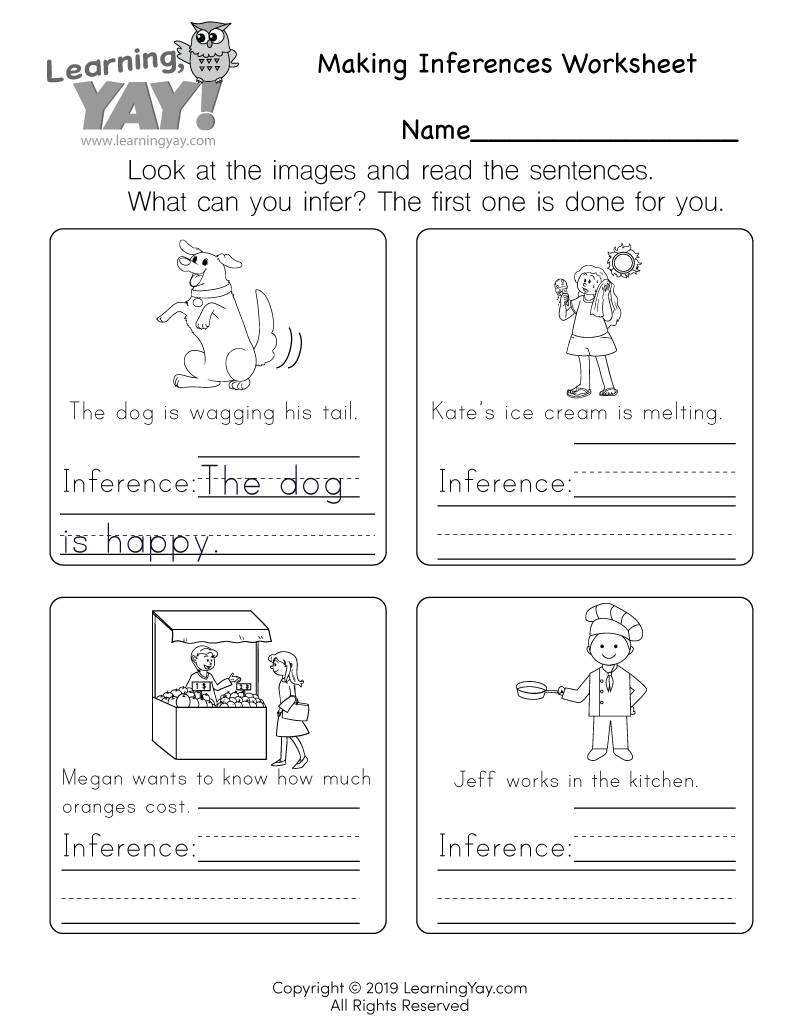 inference worksheets