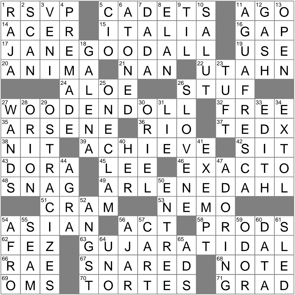 ingredient crossword clue