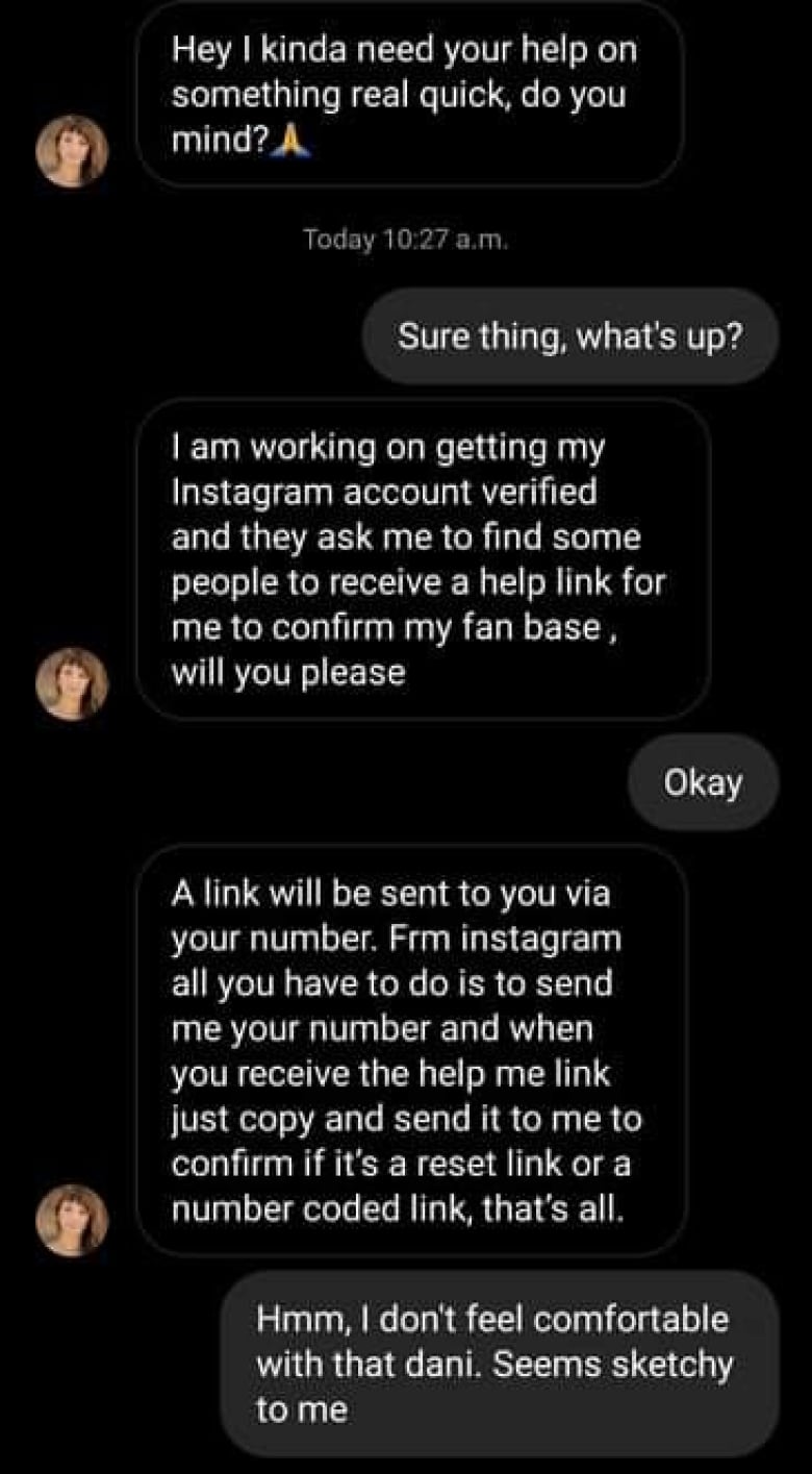 instagram account hacked message to friends