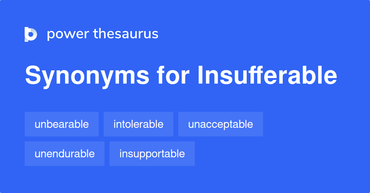 insufferable antonym