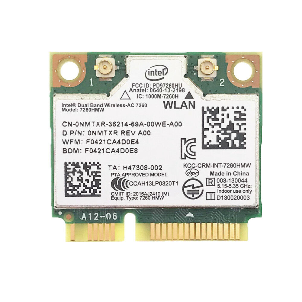 intel dual band 7260 ac