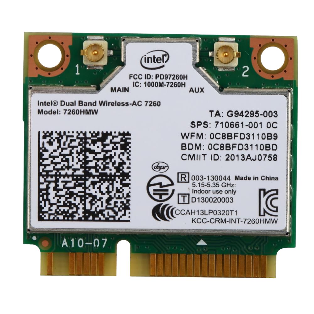 intel dual band wireless ac 7260 specs