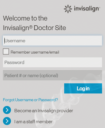 invisalign doctor site login