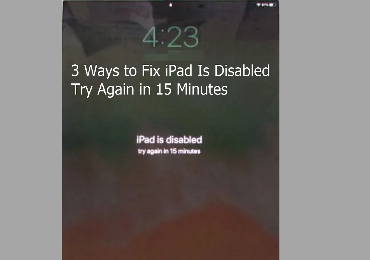 ipad is disabled try again in 1 hour