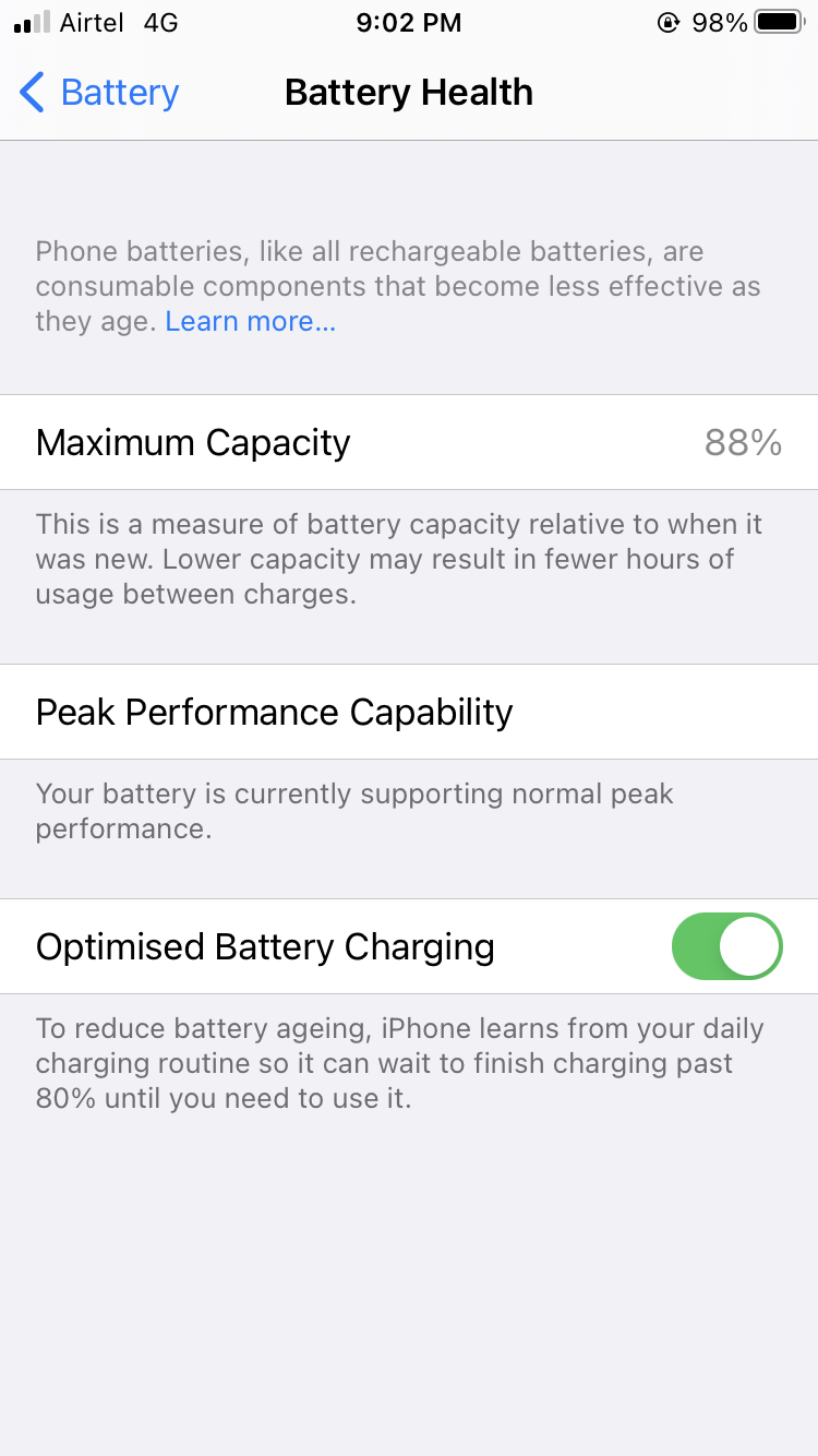 iphone battery health 88 after 2 years