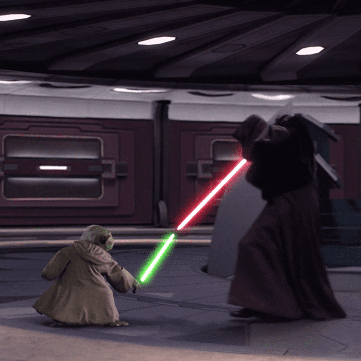 is darth sidious stronger than yoda