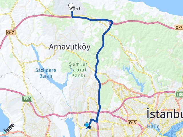 istanbul havalimanı istoç kaç km