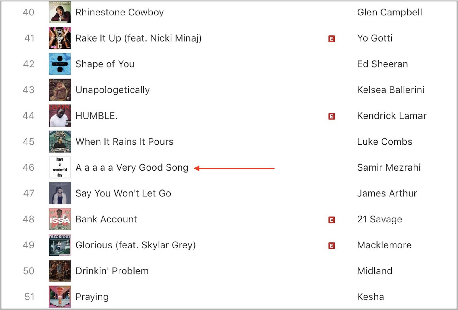 itunes top 100 songs