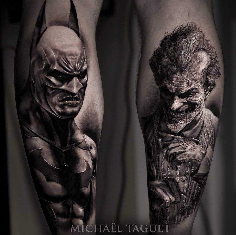 joker batman tattoo designs