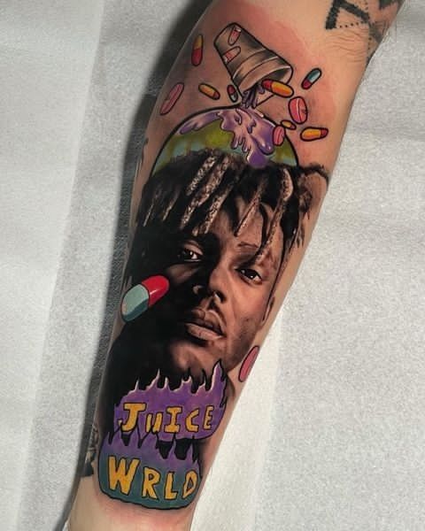 juice wrld tattoo ideas