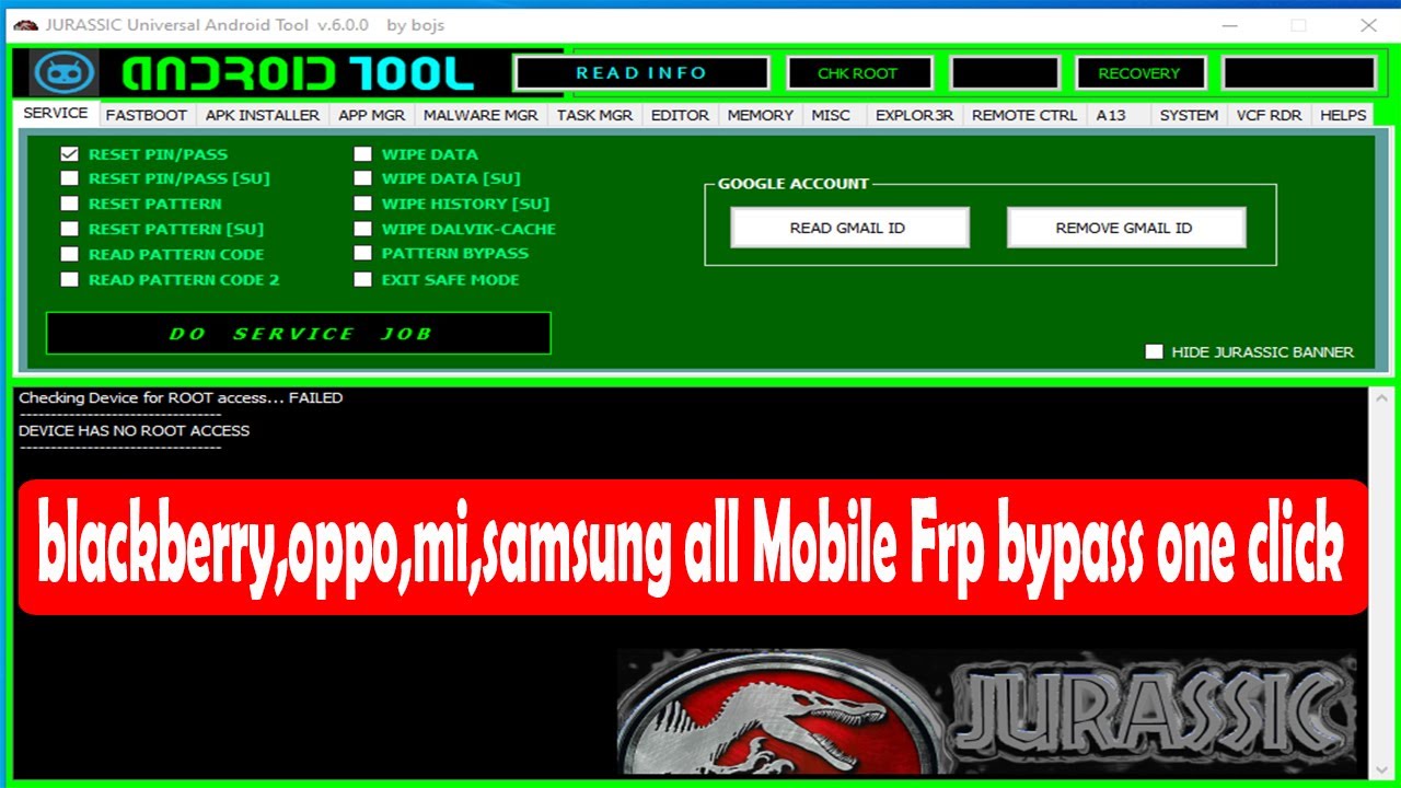 jurassic android tool crack