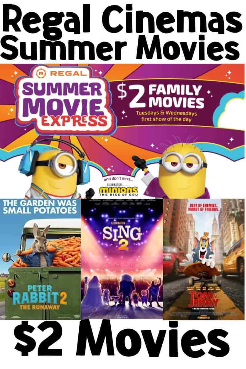 kids movies for $2 - regal summer movie express