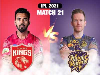 kkr vs pbks 2021 live score