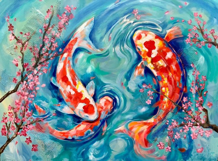 koi fish painting