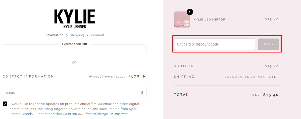 kylie cosmetics discount code